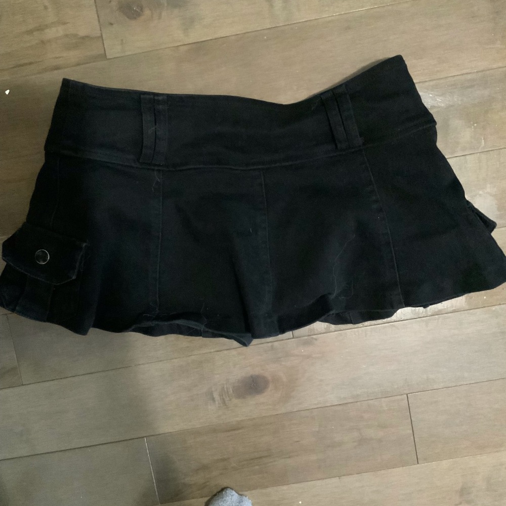black super mini skirt